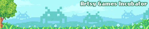 Artsy Games Incubator banner by Rosemary Mosco